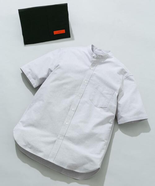URBAN RESEARCH ROSSO MEN(アーバンリサーチロッソメン)の「『WEB限定』『抗菌/消臭』『XXLサイズあり』ハイパフォーマンスバンドカラー半袖シャツ(シャツ/ブラウス・メンズ・グリーン系その他/ブラック/ライトブルー/グレー系その他/ネイビー/ストライプ/インディゴブルー/ホワイト/ブラック系その他/グレー/ベージュ/ブルー系その他・XX-LARGE/X-LARGE/SMALL/LARGE/MEDIUM)」の5枚目の写真