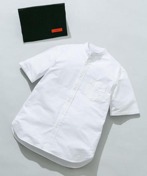 URBAN RESEARCH ROSSO MEN(アーバンリサーチロッソメン)の「『WEB限定』『抗菌/消臭』『XXLサイズあり』ハイパフォーマンスバンドカラー半袖シャツ(シャツ/ブラウス・メンズ・グリーン系その他/ブラック/ライトブルー/グレー系その他/ネイビー/ストライプ/インディゴブルー/ホワイト/ブラック系その他/グレー/ベージュ/ブルー系その他・XX-LARGE/X-LARGE/SMALL/LARGE/MEDIUM)」の2枚目の写真