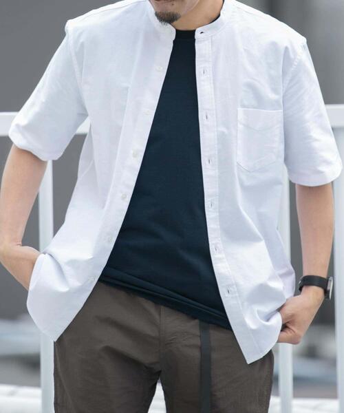 URBAN RESEARCH ROSSO MEN(アーバンリサーチロッソメン)の「『WEB限定』『抗菌/消臭』『XXLサイズあり』ハイパフォーマンスバンドカラー半袖シャツ(シャツ/ブラウス・メンズ・グリーン系その他/ブラック/ライトブルー/グレー系その他/ネイビー/ストライプ/インディゴブルー/ホワイト/ブラック系その他/グレー/ベージュ/ブルー系その他・XX-LARGE/X-LARGE/SMALL/LARGE/MEDIUM)」の13枚目の写真