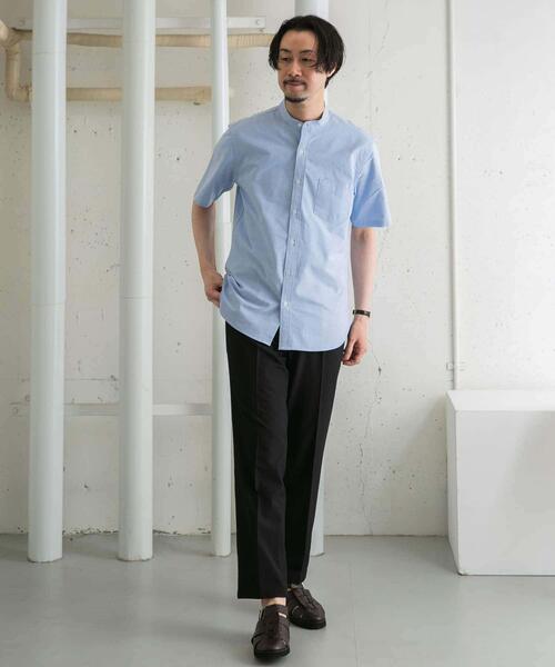 URBAN RESEARCH ROSSO MEN(アーバンリサーチロッソメン)の「『WEB限定』『抗菌/消臭』『XXLサイズあり』ハイパフォーマンスバンドカラー半袖シャツ(シャツ/ブラウス・メンズ・グリーン系その他/ブラック/ライトブルー/グレー系その他/ネイビー/ストライプ/インディゴブルー/ホワイト/ブラック系その他/グレー/ベージュ/ブルー系その他・XX-LARGE/X-LARGE/SMALL/LARGE/MEDIUM)」の20枚目の写真