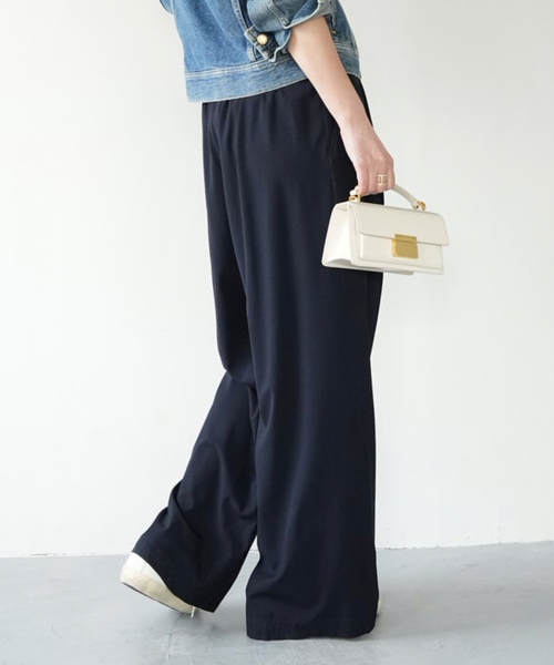 Deuxieme Classe（ドゥーズィエムクラス）の「追加 SPWOOL パンツ（スラックス・レディース・ネイビー・36/34/38）」の3枚目の写真