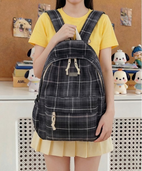 FREE STYLISTS（フリー スタイリスト）の「Y2K レトロ  チェック リュック大容量バッグ 通勤用（バックパック/リュック・レディース・チェック・FREE）」の15枚目の写真
