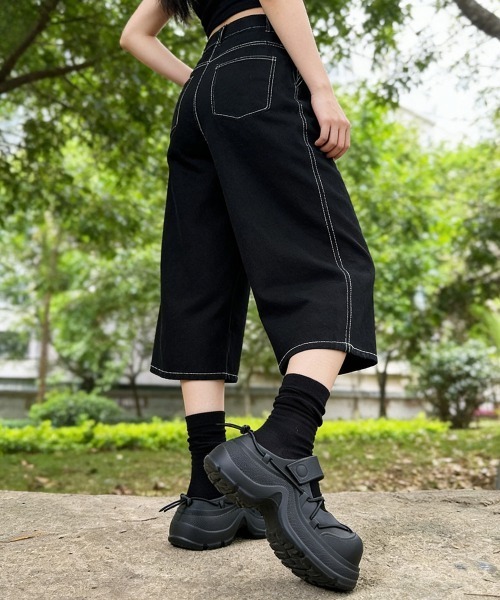 Miniministore(ミニミニストア)の「クロッグサンダル厚底クロスコードサンダル(サンダル・レディース・ブラック/ダークベージュ/アイボリー・M/S/L)」の10枚目の写真