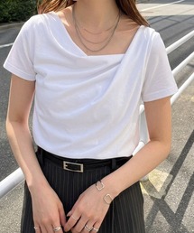 muet. | 2WAYオフショルドレープTシャツ(Tシャツ/カットソー)