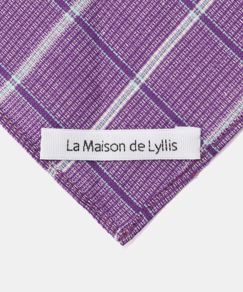 La Maison de Lyllis(メゾンドリリス)の「La Maison de Lyllis/メゾンドリリス MARAMA スカーフ 2261042(バンダナ/スカーフ・レディース・パープル/ベージュ・FREE)」の3枚目の写真