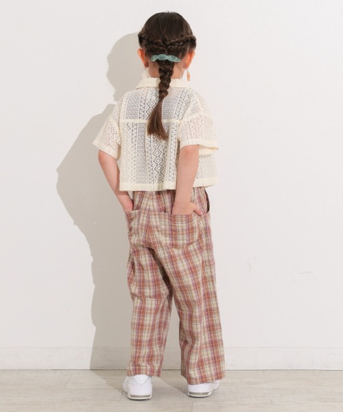 Ocean&Ground（オーシャン&グラウンド）の「ﾚｰｽｸﾛｯﾌﾟﾄﾞｼｬﾂ（シャツ/ブラウス・キッズ・ブラック/オフホワイト・140/130/120/110/100/90）」の14枚目の写真