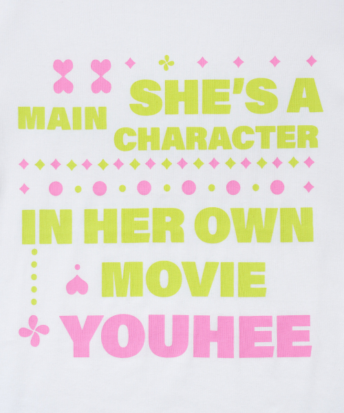 YOUHEE(ユヒ)の「MOVIE YOUHEE LETTERING T-SHIRTS_WHITE(Tシャツ/カットソー・レディース・その他・FREE)」の5枚目の写真