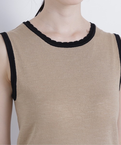 N.（N. Natural Beauty Basic）（エヌエヌナチュラルビューティーベーシック）の「柄編みスカーフ付ニット（ニット/セーター・レディース・ベージュ/グリーン/ダークブラウン・ﾌﾘ-）」の22枚目の写真
