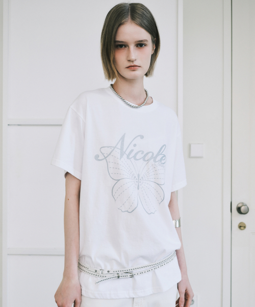 NICK&NICOLE(ニックアンドニコール)の「NICOLE BUTTERFLY SLEEVE TOP_WHITE SILVER(Tシャツ/カットソー・レディース・その他・MEDIUM/LARGE)」の5枚目の写真