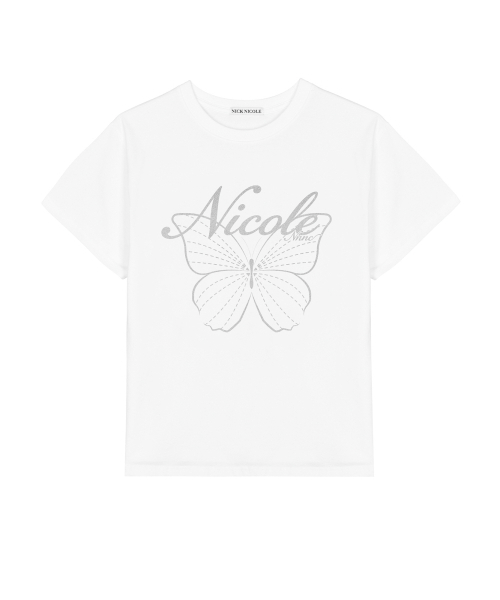 NICK&NICOLE(ニックアンドニコール)の「NICOLE BUTTERFLY SLEEVE TOP_WHITE SILVER(Tシャツ/カットソー・レディース・その他・MEDIUM/LARGE)」の7枚目の写真