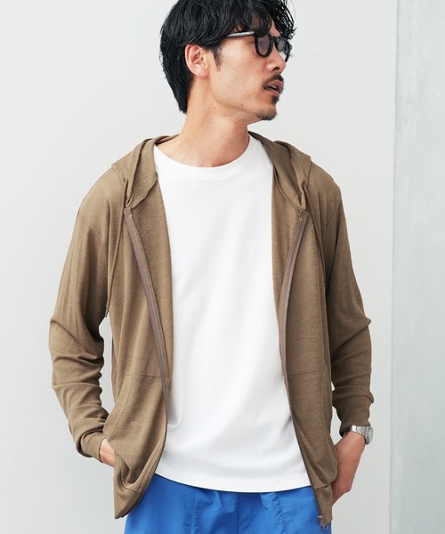 jiggys shop（ジギーズショップ）の「シア― サマージップパーカー（パーカー・メンズ・サックスブルー/ブラック/グレー/ベージュ/ネイビー/チャコールグレー・LARGE/MEDIUM/X-LARGE）」の5枚目の写真