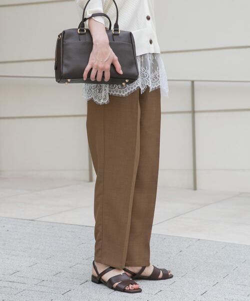 ITEMS URBANRESEARCH(アイテムズ アーバンリサーチ)の「『イージーケア/接触冷感/UVカット』SMOOTH LINEN TOUCH パンツ(その他パンツ・レディース・ブラウン/ミント/ブラック・FREE)」の9枚目の写真