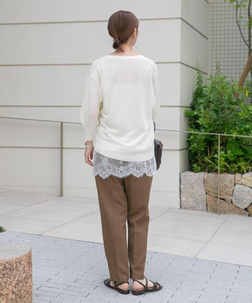 ITEMS URBANRESEARCH(アイテムズ アーバンリサーチ)の「『イージーケア/接触冷感/UVカット』SMOOTH LINEN TOUCH パンツ(その他パンツ・レディース・ブラウン/ミント/ブラック・FREE)」の13枚目の写真