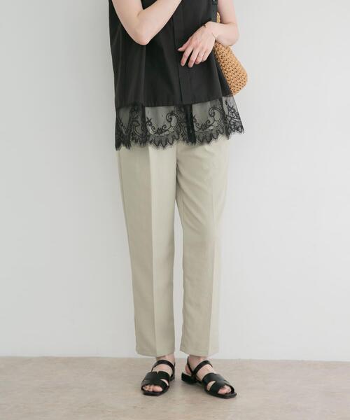 ITEMS URBANRESEARCH(アイテムズ アーバンリサーチ)の「『イージーケア/接触冷感/UVカット』SMOOTH LINEN TOUCH パンツ(その他パンツ・レディース・ブラウン/ミント/ブラック・FREE)」の20枚目の写真