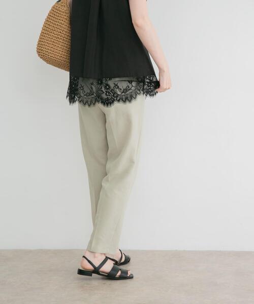ITEMS URBANRESEARCH(アイテムズ アーバンリサーチ)の「『イージーケア/接触冷感/UVカット』SMOOTH LINEN TOUCH パンツ(その他パンツ・レディース・ブラウン/ミント/ブラック・FREE)」の21枚目の写真