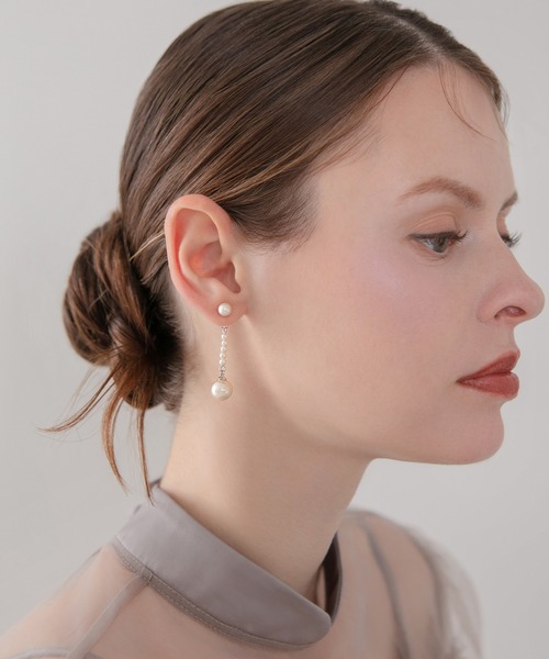 Leja(レジャ)の「【LEJA】ベビーパールスウィングドロップパールピアス結婚式 パーティー 成人式 二次会 同窓会 お呼ばれ オケージョン 20代 30代(ピアス(両耳用)・レディース・ホワイト・FREE)」の3枚目の写真