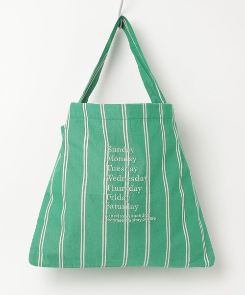 beej（ビージ）の「(beej)stripe fabric Osbag（トートバッグ・レディース・イエロー/オレンジ/ブラック/グリーン・ONE SIZE）」の2枚目の写真