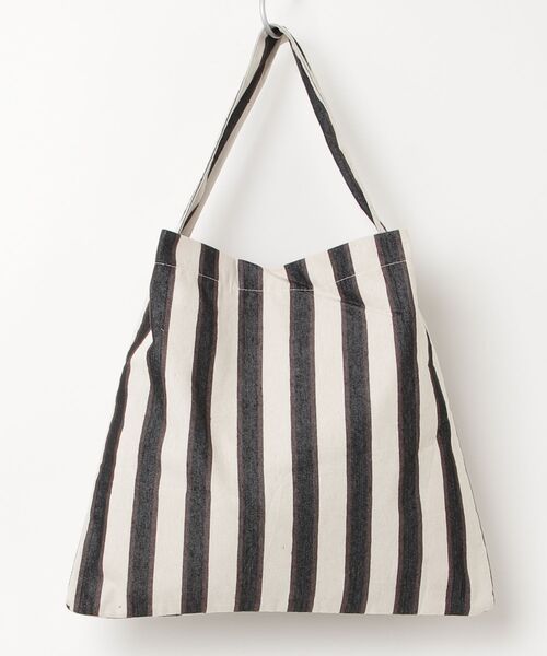 beej（ビージ）の「(beej)stripe fabric Osbag（トートバッグ・レディース・イエロー/オレンジ/ブラック/グリーン・ONE SIZE）」の5枚目の写真