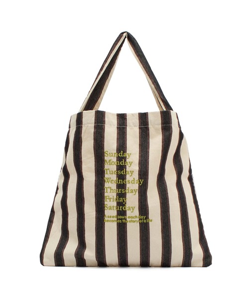 beej(ビージ)の「(beej)stripe fabric Osbag(トートバッグ・レディース・イエロー/オレンジ/ブラック/グリーン・ONE SIZE)」の7枚目の写真