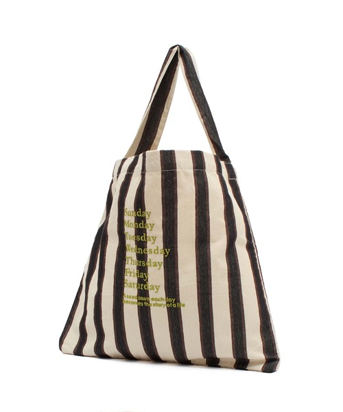 beej(ビージ)の「(beej)stripe fabric Osbag(トートバッグ・レディース・イエロー/オレンジ/ブラック/グリーン・ONE SIZE)」の8枚目の写真