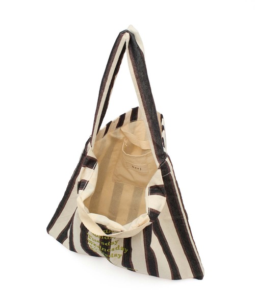 beej(ビージ)の「(beej)stripe fabric Osbag(トートバッグ・レディース・イエロー/オレンジ/ブラック/グリーン・ONE SIZE)」の12枚目の写真