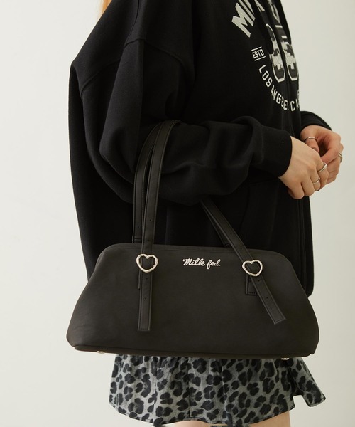 MILKFED.（ミルクフェド）の「EAST WEST BAG（ハンドバッグ・レディース・ベージュ/ピンク/ブラック・ONE SIZE）」の2枚目の写真