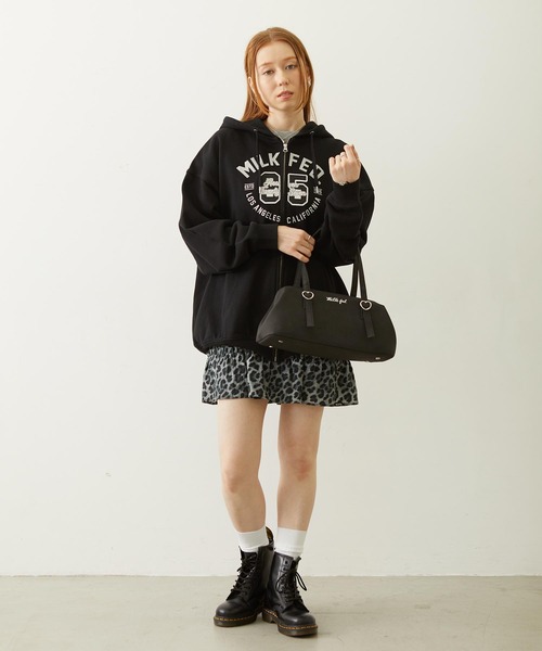 MILKFED.（ミルクフェド）の「EAST WEST BAG（ハンドバッグ・レディース・ベージュ/ピンク/ブラック・ONE SIZE）」の7枚目の写真