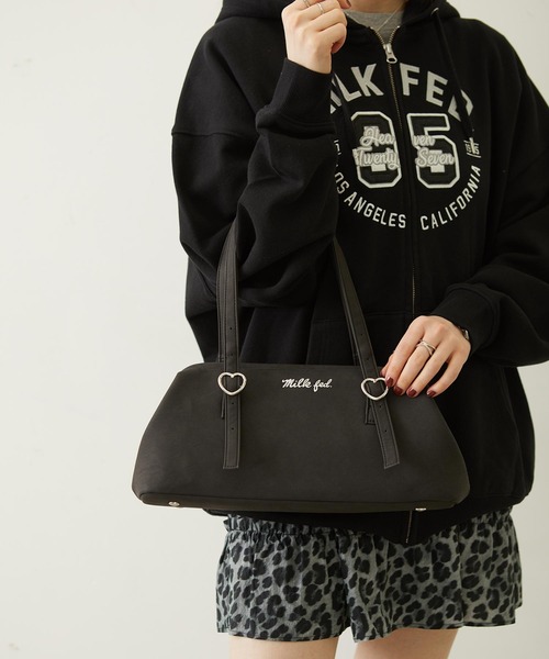 MILKFED.（ミルクフェド）の「EAST WEST BAG（ハンドバッグ・レディース・ベージュ/ピンク/ブラック・ONE SIZE）」の4枚目の写真