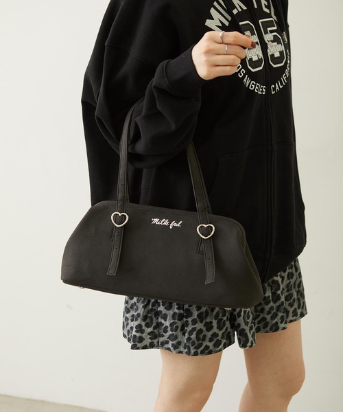 MILKFED.（ミルクフェド）の「EAST WEST BAG（ハンドバッグ・レディース・ベージュ/ピンク/ブラック・ONE SIZE）」の6枚目の写真