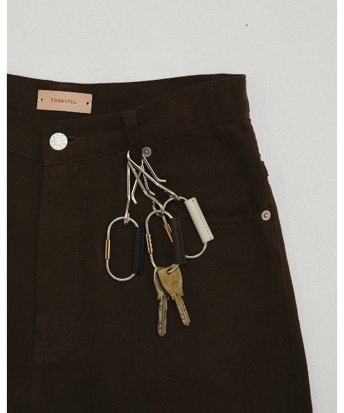 TODAYFUL（トゥデイフル）の「Useful Key Charm 12611022（ネックレス・メンズ・バーガンディー/オフホワイト/ブラック・FREE）」の4枚目の写真