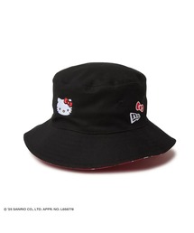 NEW ERA(�j���[�G��)�̃j���[�G���yNEW ERA�z- �n���[�L�e�B ���o�[�V�u�� �o�P�b�g�n�b�g �L�b�Y�yKIDS BUCKET RV KITTY BLACK/RED 14348591�z(�n�b�g)