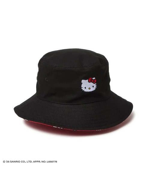 NEW ERA(ニューエラ)の「ニューエラ【NEW ERA】- ハローキティ リバーシブル バケットハット キッズ【KIDS BUCKET RV KITTY BLACK/RED 14348591】(ハット・キッズ・ブラック・S/M/M/L/L/XL)」の3枚目の写真