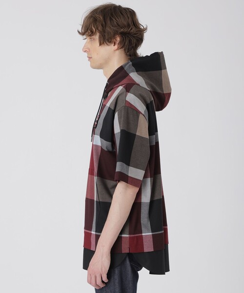 BLACK LABEL CRESTBRIDGE(ブラックレーベル・クレストブリッジ)の「【WEB・一部店舗限定】クレストブリッジチェックベアーフーディー(Tシャツ/カットソー・メンズ・レッド系その他2・XL/L/M/S)」の3枚目の写真