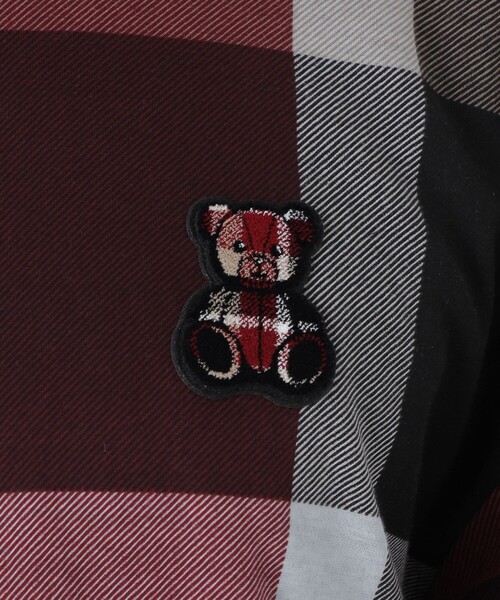 BLACK LABEL CRESTBRIDGE(ブラックレーベル・クレストブリッジ)の「【WEB・一部店舗限定】クレストブリッジチェックベアーフーディー(Tシャツ/カットソー・メンズ・レッド系その他2・XL/L/M/S)」の5枚目の写真