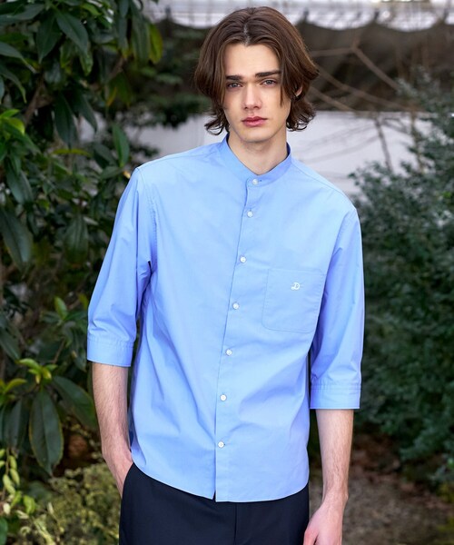 Organic cotton stretch bandカラー футболка — эластичная футболка с воротником