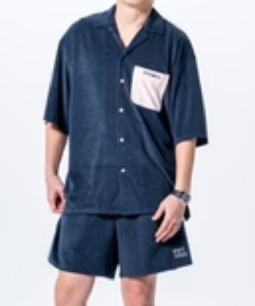 IRISHMAN(アイリッシュマン)の「【IRISHMAN/アイリッシュマン】RELAX AIR PILE SHORTS ロゴ パイルショートパンツ(その他パンツ・メンズ・ネイビー・MEDIUM/LARGE)」の8枚目の写真