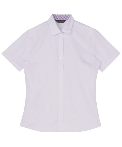 TOKYO SHIRTS(トウキョウシャツ)の「【吸水速乾】 形態安定ノンアイロン ワイド 半袖ビジネスワイシャツ(ビジネスシャツ・レディース・パープル・XL/S/M/L/LL)」の1枚目の写真