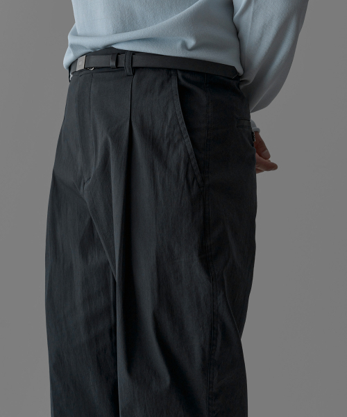 BOWLOW PRODUCT（バウロープロダクト）の「ライトCNツーピンタックパンツ[チャコール]（スラックス・メンズ・その他・MEDIUM/LARGE/X-LARGE）」の5枚目の写真