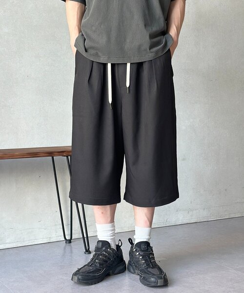 CPCM(シーピーシーエム)の「接触冷感バギーショーツ(その他パンツ・メンズ・ネイビー/チャコールグレー/ブラック・MEDIUM/LARGE)」の1枚目の写真