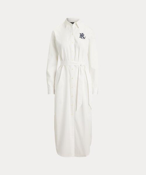 LAUREN RALPH LAUREN（ローレン ラルフ ローレン）の「コットン ブロードクロス シャツドレス（シャツワンピース・レディース・ホワイト・6/4/0/2）」の8枚目の写真