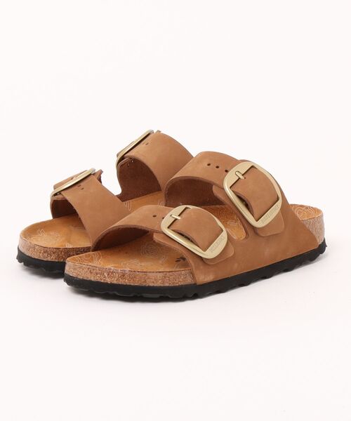 BIRKENSTOCK(ビルケンシュトック)の「ビルケンシュトック 1031865 Arizona Big Buckle LENB Mink FB Prt【Narrow幅】 /アリゾナ ビッグバックルヌバックミンク ナロー幅(サンダル・レディース・ブラウン・35/36/37/38/39/40/41)」の1枚目の写真