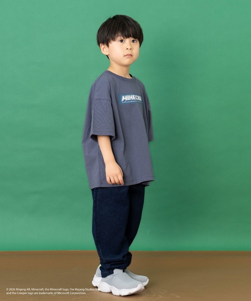 and D. petit main(アンドディープティマイン)の「【マインクラフト】アイコンブロックバック半袖T(Tシャツ/カットソー・キッズ・ブルーグレー/ホワイト/ブラック・140cm/130cm/110cm/150cm/120cm/100cm)」の5枚目の写真