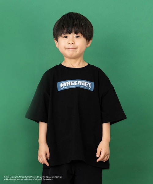 and D. petit main(アンドディープティマイン)の「【マインクラフト】アイコンブロックバック半袖T(Tシャツ/カットソー・キッズ・ブルーグレー/ホワイト/ブラック・140cm/130cm/110cm/150cm/120cm/100cm)」の6枚目の写真