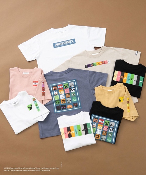 and D. petit main(アンドディープティマイン)の「【マインクラフト】アイコンブロックバック半袖T(Tシャツ/カットソー・キッズ・ブルーグレー/ホワイト/ブラック・140cm/130cm/110cm/150cm/120cm/100cm)」の10枚目の写真