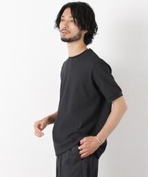 NANO universe | 「モダンコンフォート」ヘリンボン クルーネックTシャツ 半袖(Tシャツ/カットソー)