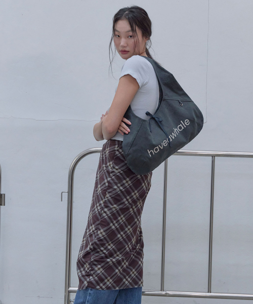 HAVEAWHALE(ハブアホエール)の「cotton baguette eco bag (DG)(エコバッグ/サブバッグ・レディース・その他・FREE)」の2枚目の写真