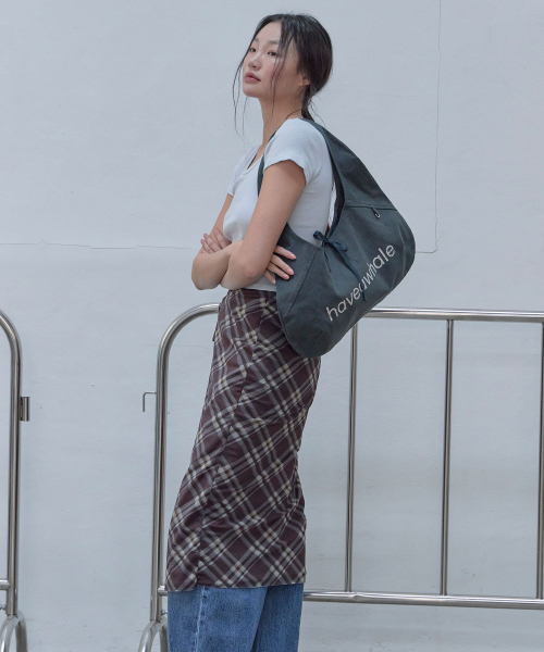 HAVEAWHALE(ハブアホエール)の「cotton baguette eco bag (DG)(エコバッグ/サブバッグ・レディース・その他・FREE)」の3枚目の写真