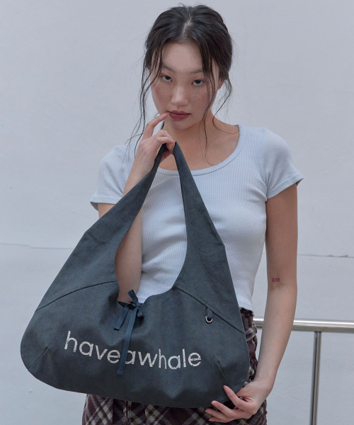 HAVEAWHALE(ハブアホエール)の「cotton baguette eco bag (DG)(エコバッグ/サブバッグ・レディース・その他・FREE)」の4枚目の写真