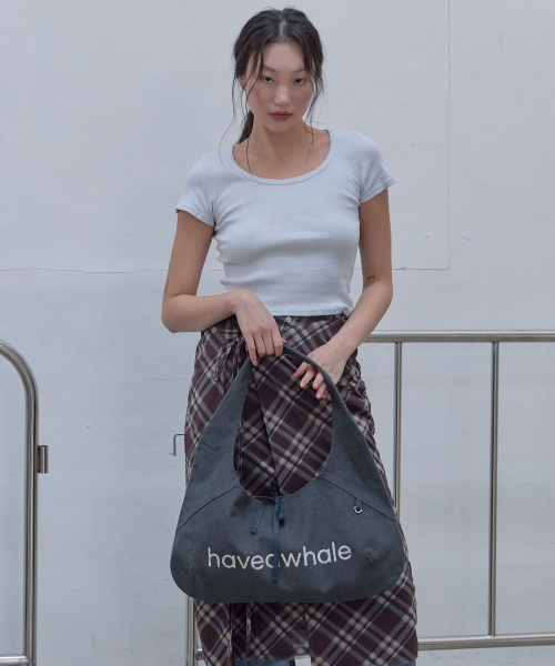 HAVEAWHALE(ハブアホエール)の「cotton baguette eco bag (DG)(エコバッグ/サブバッグ・レディース・その他・FREE)」の6枚目の写真