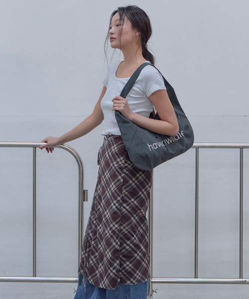 HAVEAWHALE(ハブアホエール)の「cotton baguette eco bag (DG)(エコバッグ/サブバッグ・レディース・その他・FREE)」の7枚目の写真